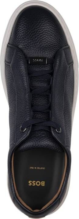 Hugo Blauwe Leren Sneakers voor Mannen