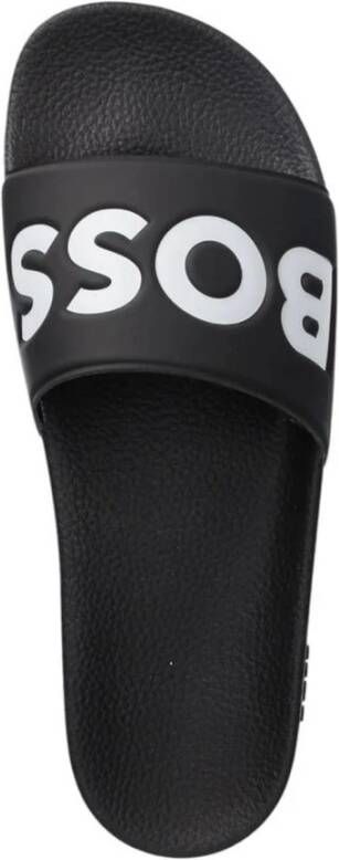 Hugo Boss Band Slippers Collectie Lente Zomer Black Heren