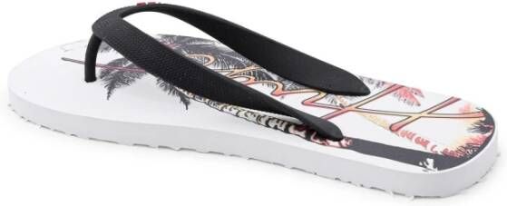Hugo Boss Beige Palm Print Flip Flops Multicolor Heren