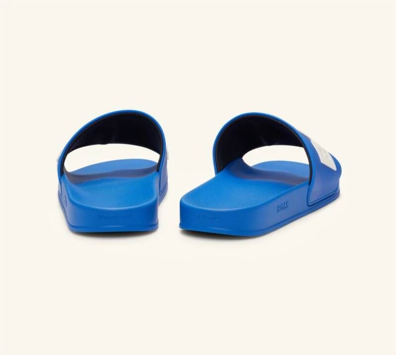 Hugo Boss Blauwe Slider Sandalen Kirk Model Blue Heren