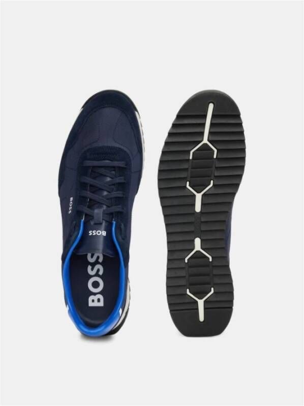 Hugo Boss Blauwe Sneakers Lowp Sdtx Multicolor Heren