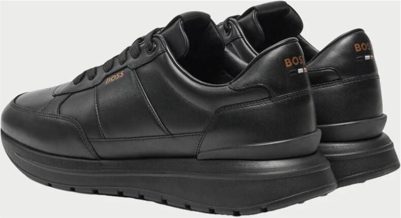 BOSS Lage Sneakers Heren Jace Runn Maat: 46 Materiaal: Leer Kleur: Zwart - Foto 5