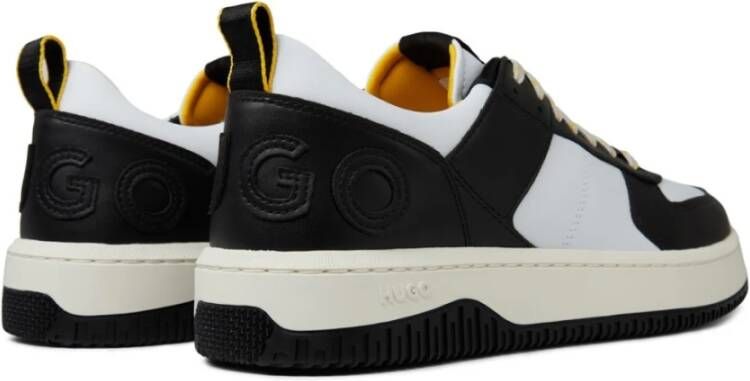 Hugo Boss Houtskool Tennissneakers Logo Rubberen zool Black Heren