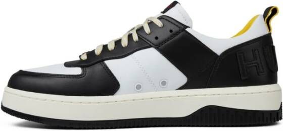 Hugo Boss Houtskool Tennissneakers Logo Rubberen zool Black Heren