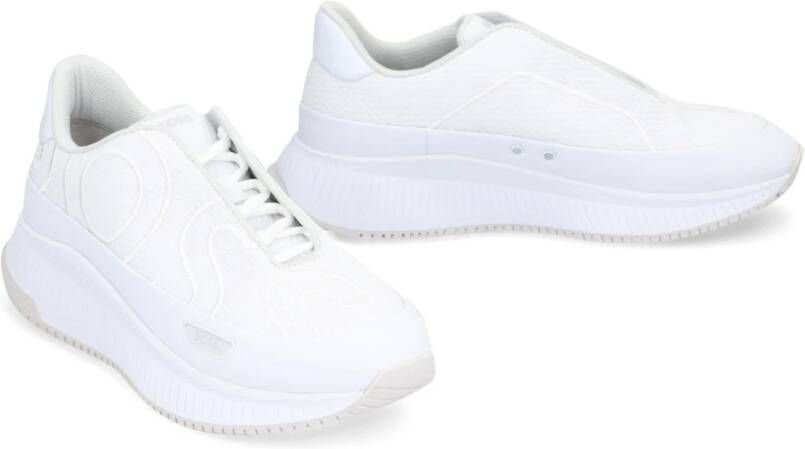 Hugo Boss Lage stoffen sneakers White Heren