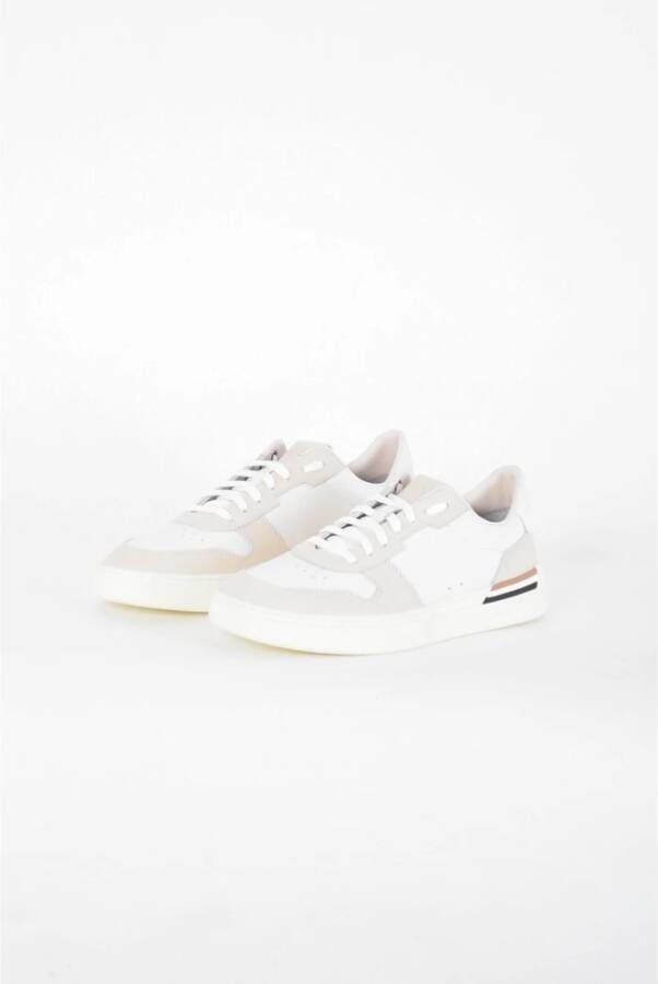 Hugo Boss Leren Sneakers met Suede Details White Heren