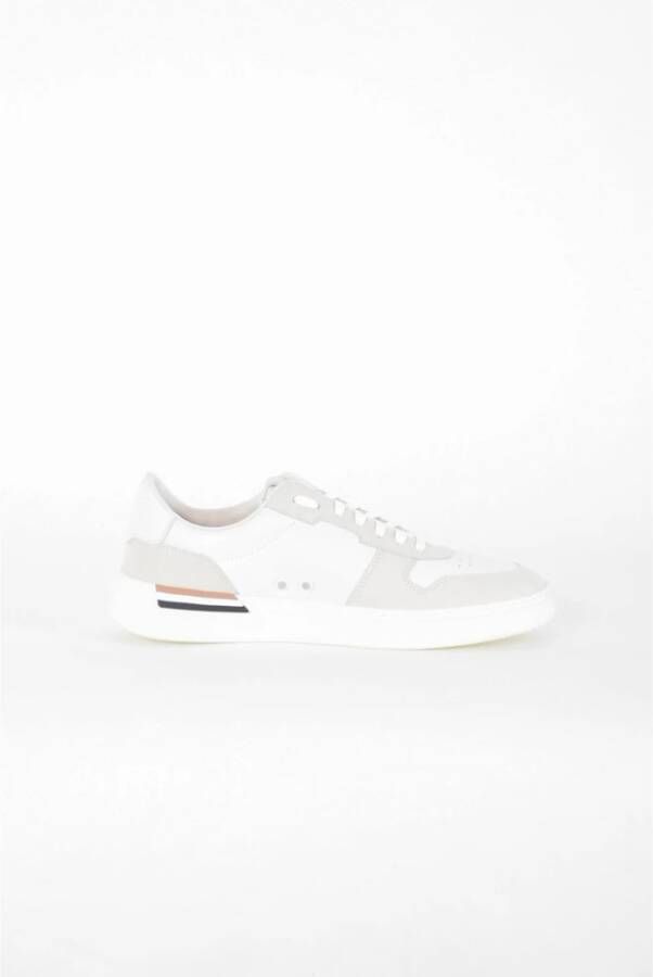 Hugo Boss Leren Sneakers met Suede Details White Heren