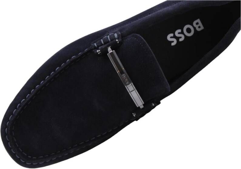 Hugo Boss Stijlvolle Mocassin Loafers voor Mannen Blue Heren