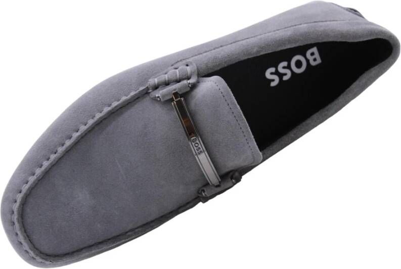 Hugo Boss Stijlvolle Erwin Mocassin Schoenen Gray Heren