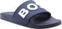 Hugo Boss slippers relief contrastlogo blauw - Thumbnail 6