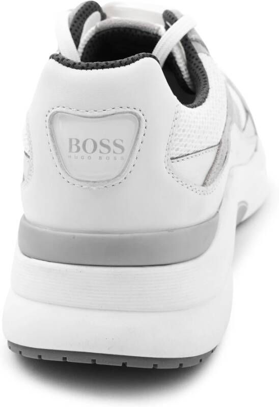 Hugo Boss Witte leren herensneaker White Heren