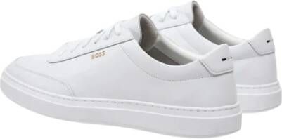 Hugo Boss Witte Leren Lage Sneakers White Heren