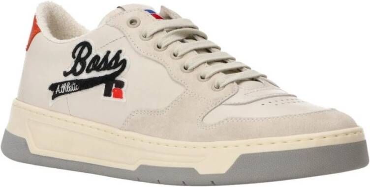 Hugo Boss Witte Leren Sneakers Ss22 White Heren