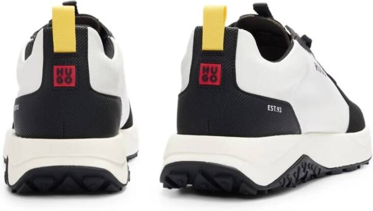 Hugo Boss Witte Runner Sneakers Logo Rubberen Zool White Heren