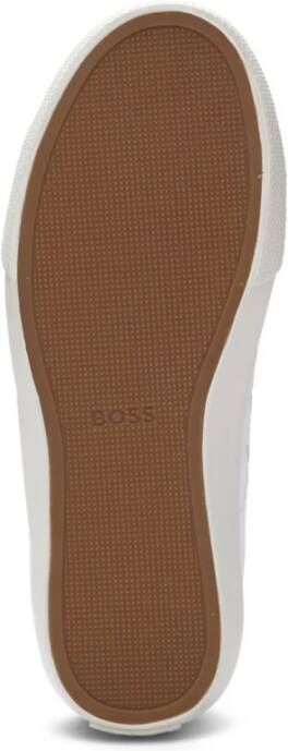 Hugo Boss Witte Tennisschoenen Logo Rubberen Zool White Dames
