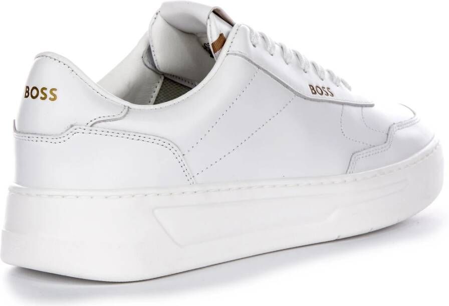 Hugo Boss Witte Tennisschoenen Mannen Lichtgewicht Comfort White Heren