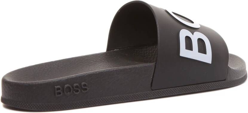 Hugo Boss Zwart Wit Bay Sliders Mannen Black Heren
