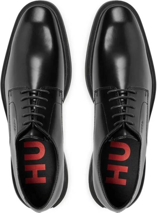 Hugo Boss Zwarte Derby Schoenen met Kwastjes Black Heren