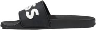 Hugo Boss Zwarte Instap Sandalen Collectie Black Heren