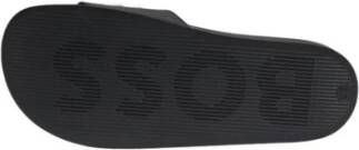 Hugo Boss Zwarte Instap Sandalen Collectie Black Heren