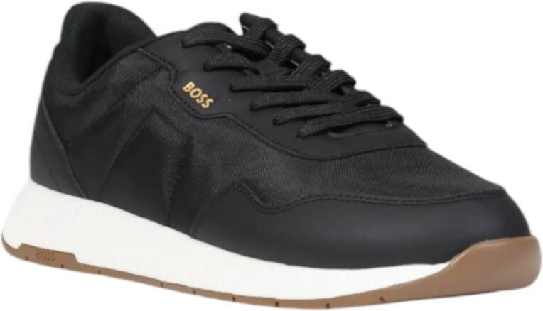 Hugo Boss Zwarte Slip-On Sneakers Lente Zomer Black Heren