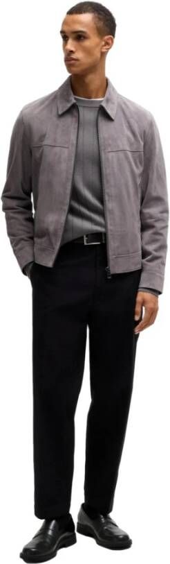 Hugo Elegante leren penny loafers in zwart