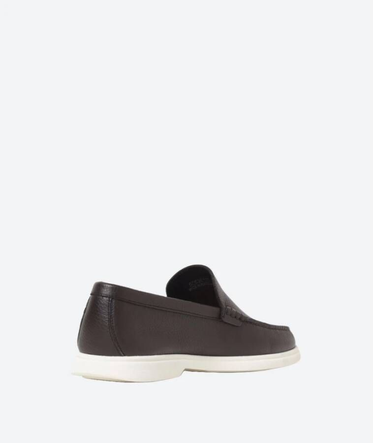 Hugo Gestempeld leren loafers