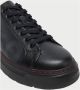 Hugo Zwarte leren sneakers met zijlogo - Thumbnail 3