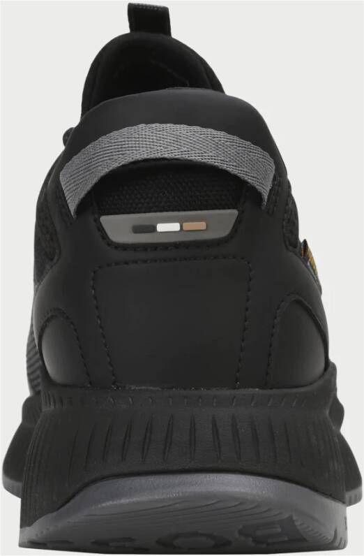 Hugo Zwarte sportieve sneakers met textiel bovenwerk