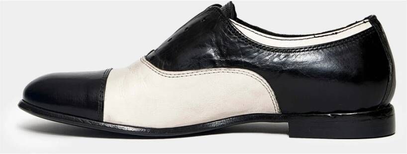 Hundred100 Bicolor Leren Oxford Schoenen Ss23 Black Dames