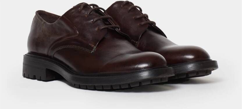 Hundred100 Bruine leren derby schoenen Aw23 Brown Dames