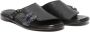 Hundred100 Stijlvolle Zwarte Leren Sandalen Black Dames - Thumbnail 2