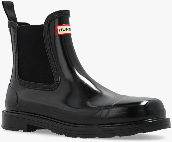 Hunter Commando Chelsea Gloss regenlaarzen Zwart Dames