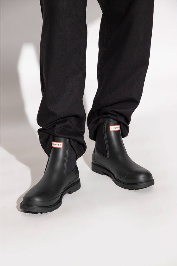 Hunter Commando Chelsea Rain Boots Zwart Heren