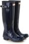 Hunter Boots Women's Original Tall Gloss Rubberlaarzen blauw - Thumbnail 5