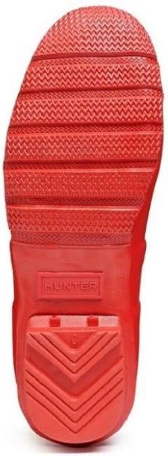 Hunter Korte Militaire Rode Waterdichte Rubberlaarzen