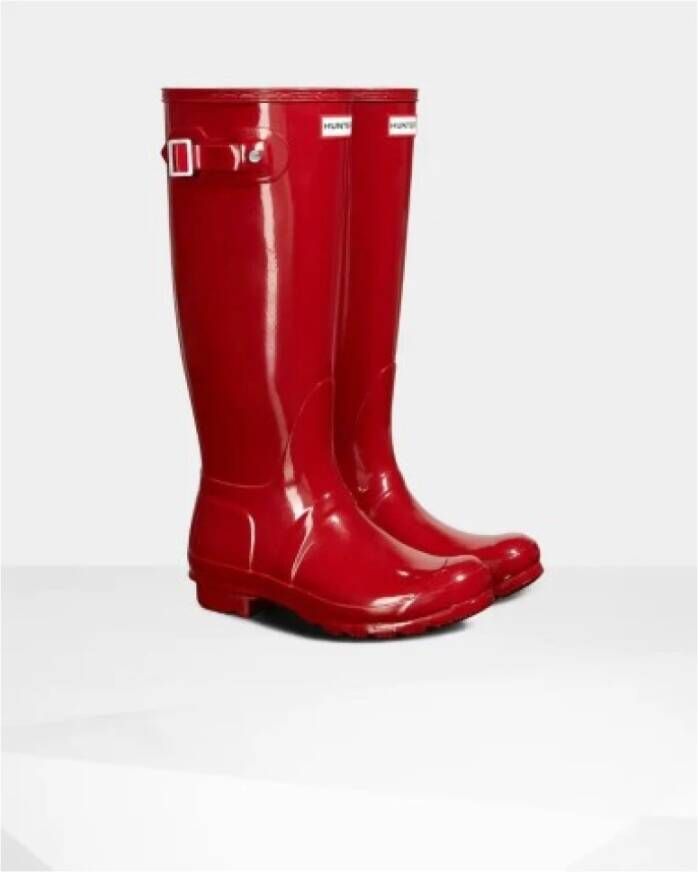 Hunter Stijlvolle Waterdichte Regenlaarzen Red Dames