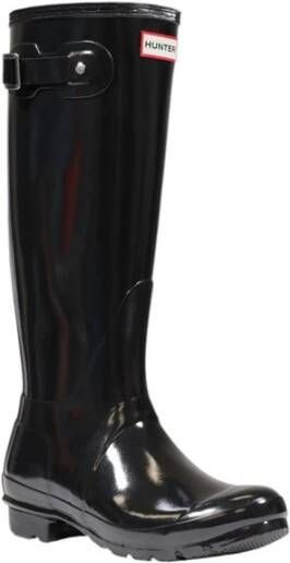 Hunter Zwarte gerecyclede polyester dameslaarzen Black Dames