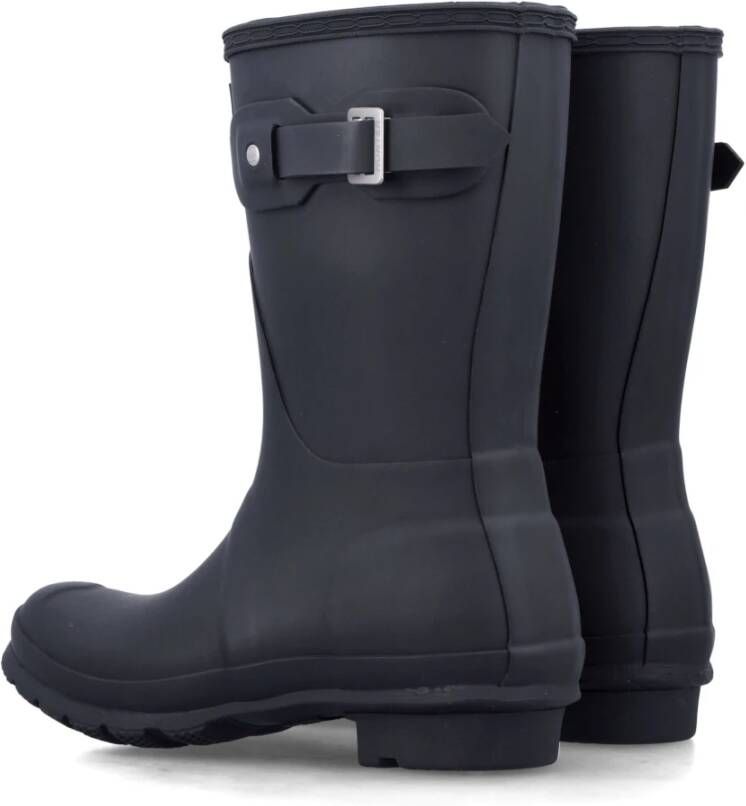 Hunter Zwarte Gesloten Schoenen Originele Korte Laarzen