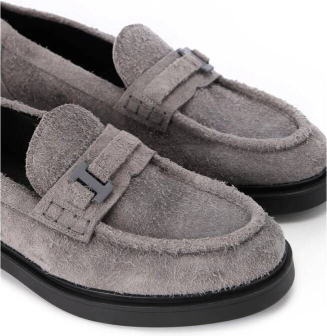 Iceberg Suède loafers met chunky zool Gray Heren