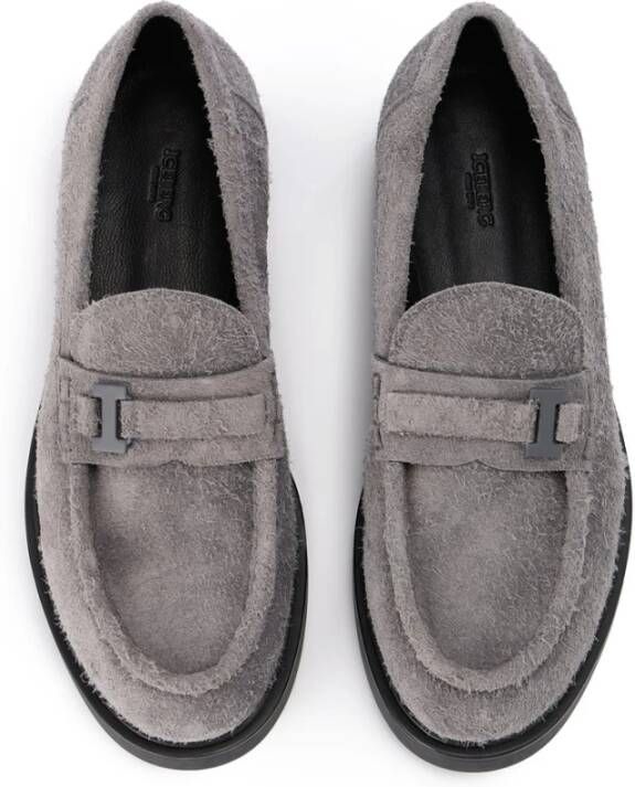 Iceberg Suède loafers met chunky zool Gray Heren