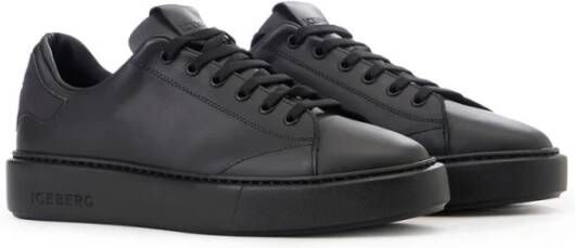 Iceberg Lage zwarte sneakers met XL zool Black Heren
