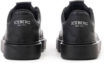 Iceberg Lage zwarte sneakers met XL zool Black Heren