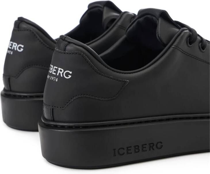 Iceberg Lage zwarte sneakers met XL zool Black Heren