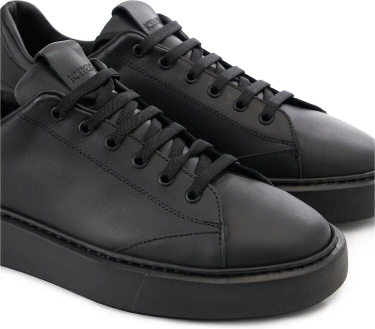 Iceberg Lage zwarte sneakers met XL zool Black Heren