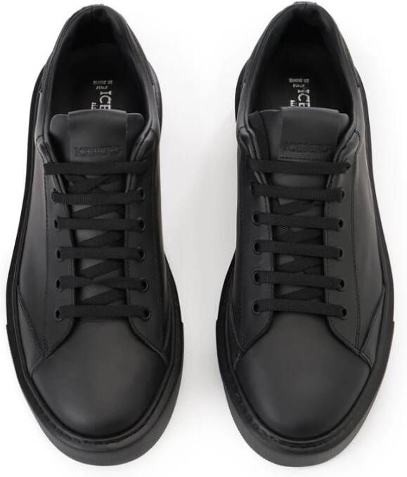 Iceberg Lage zwarte sneakers met XL zool Black Heren