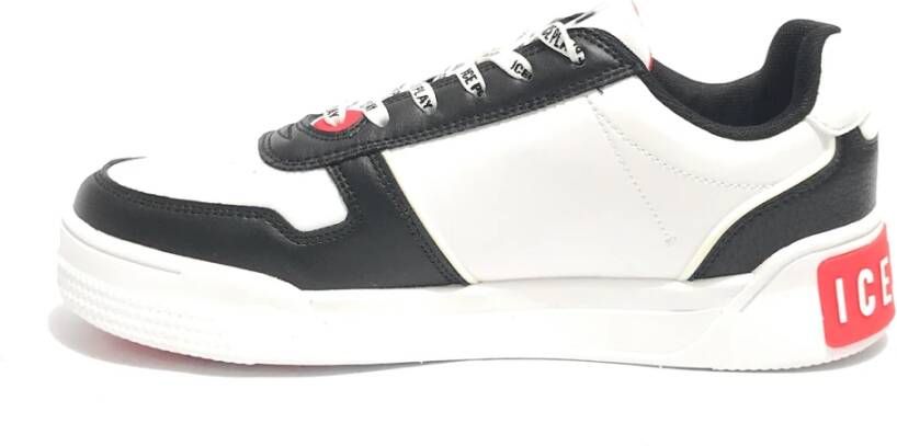 Iceberg Yale Herensneakers Wit Zwart Wit Heren