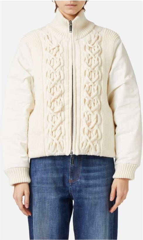 Iceberg Vanilla omkeerbaar kort jack met gebreid lijf en nylon boormouwen