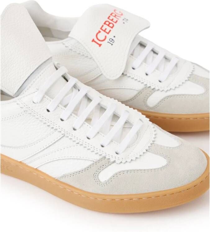 Iceberg Veelkleurige sneakers met een retro honingkleurige zool