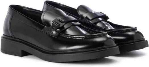 Iceberg Verfijnde leren loafers met chunky zool Black Heren